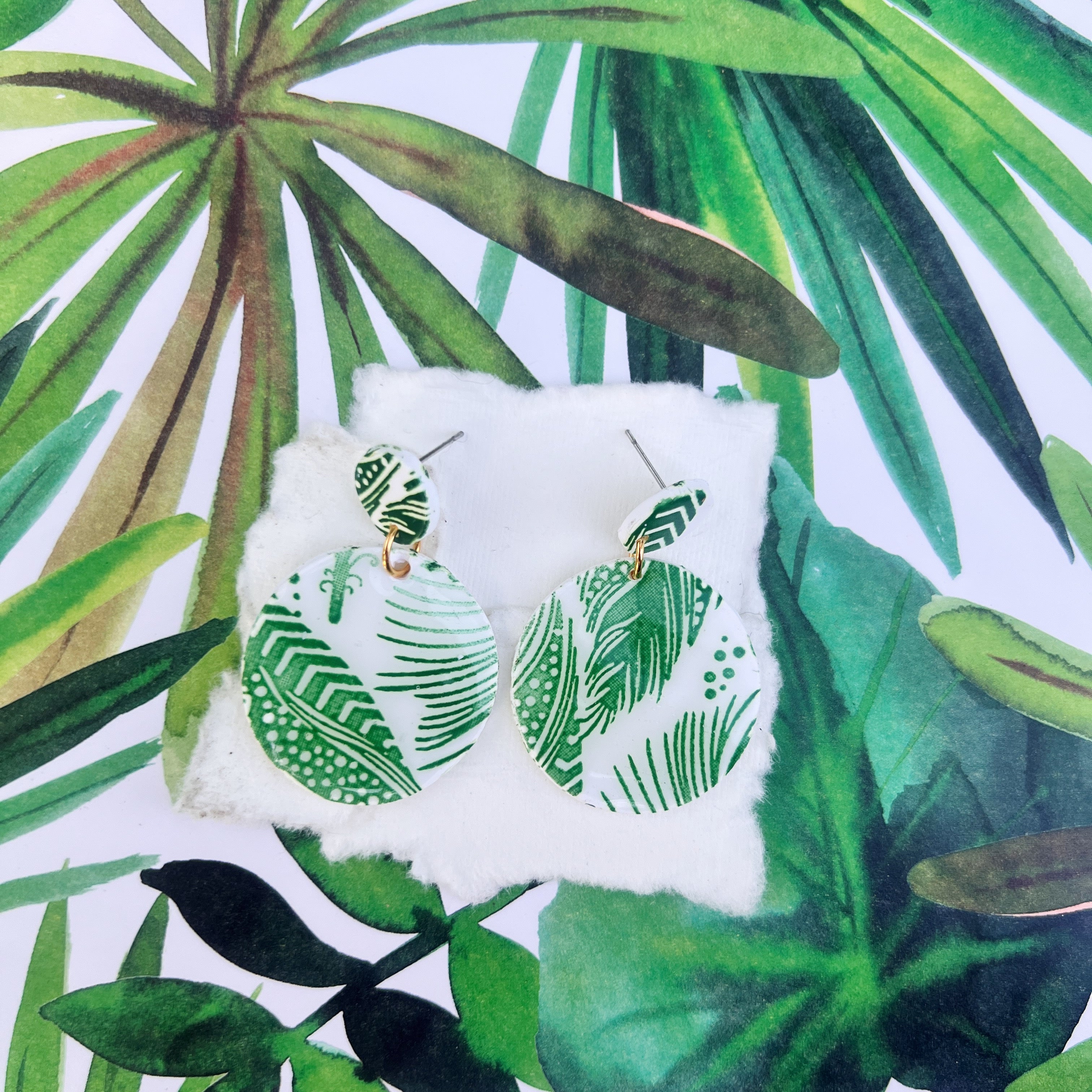 Palm Tree Pattern Dangles