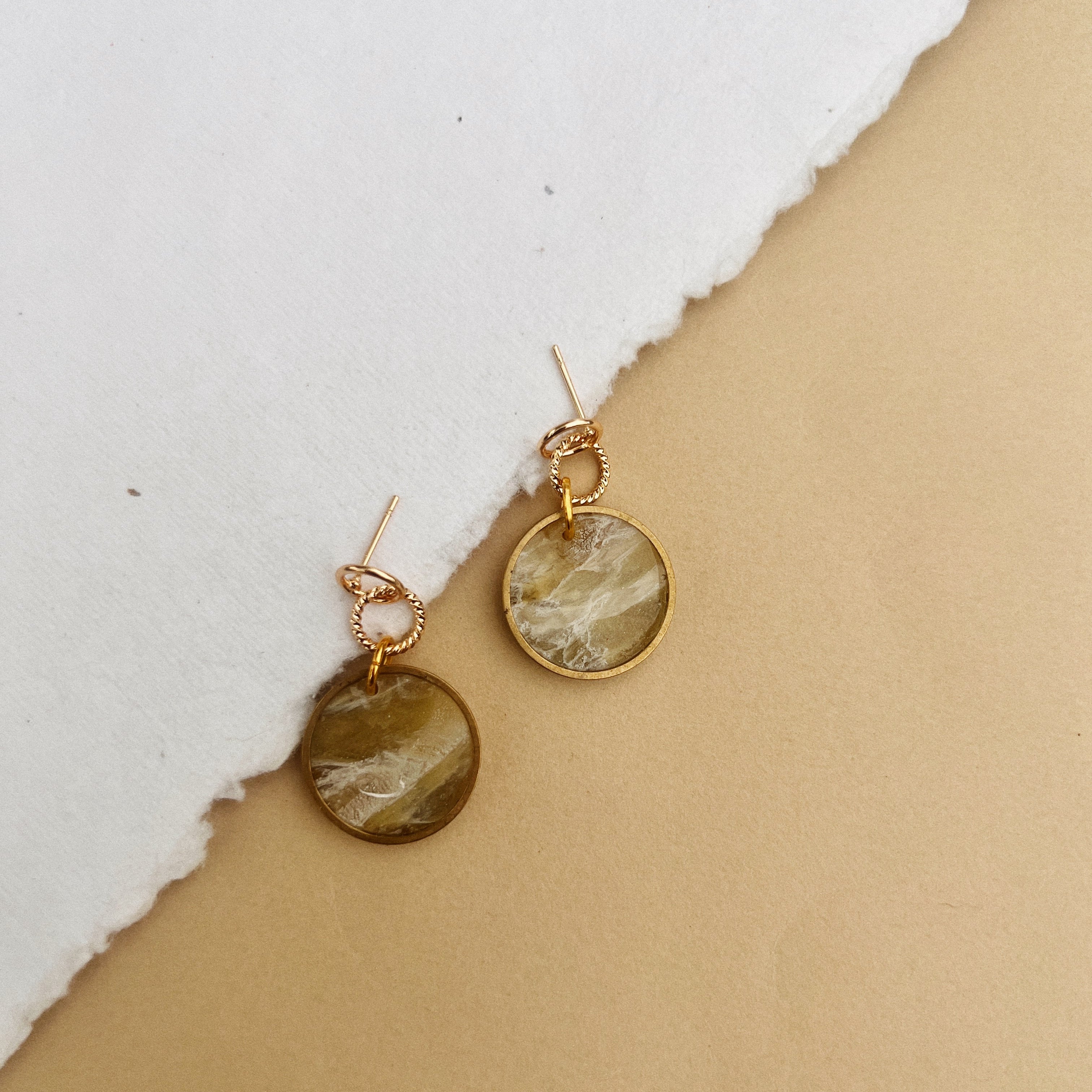 Neutral Swirl Dangle Earring