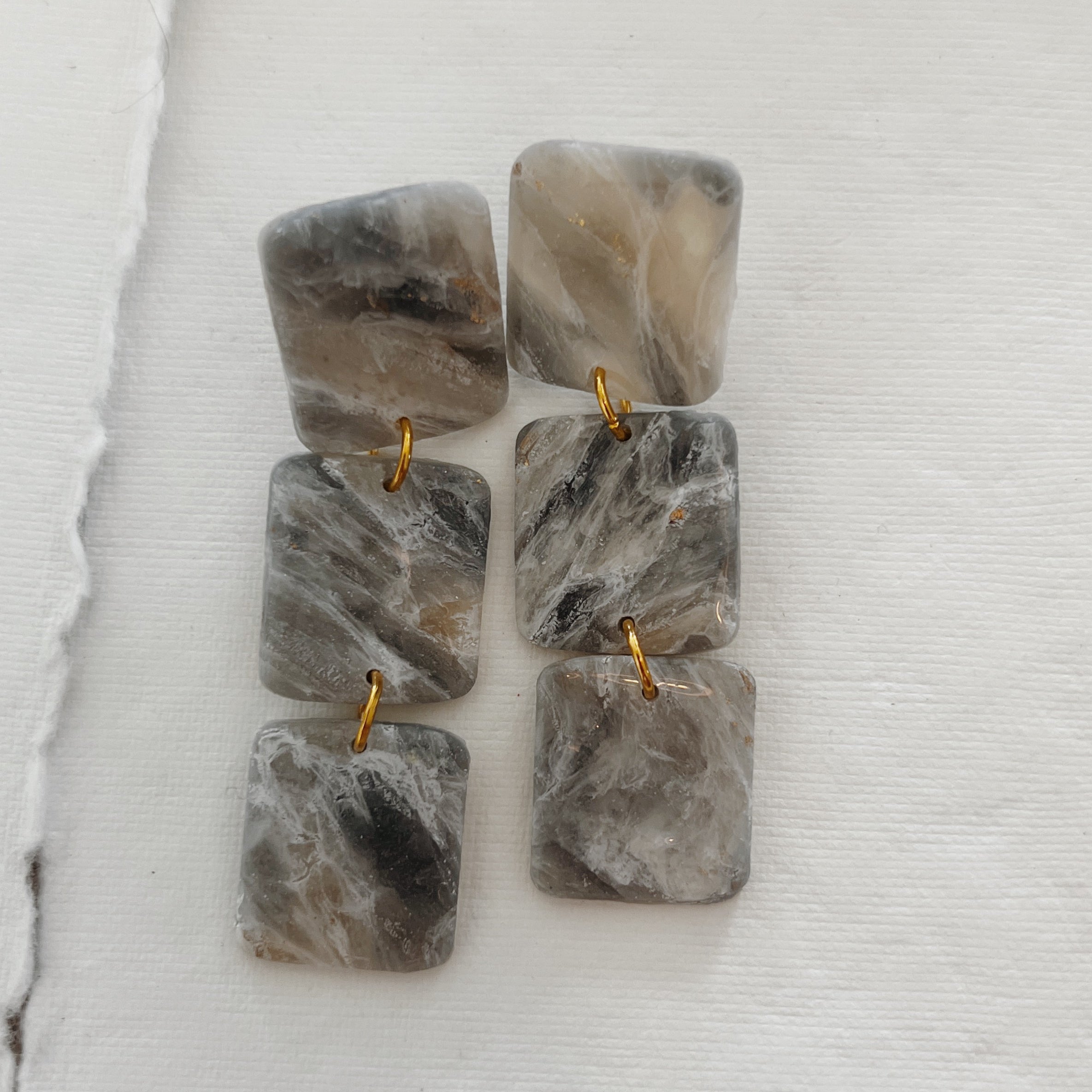 Blue Marble Square Dangles