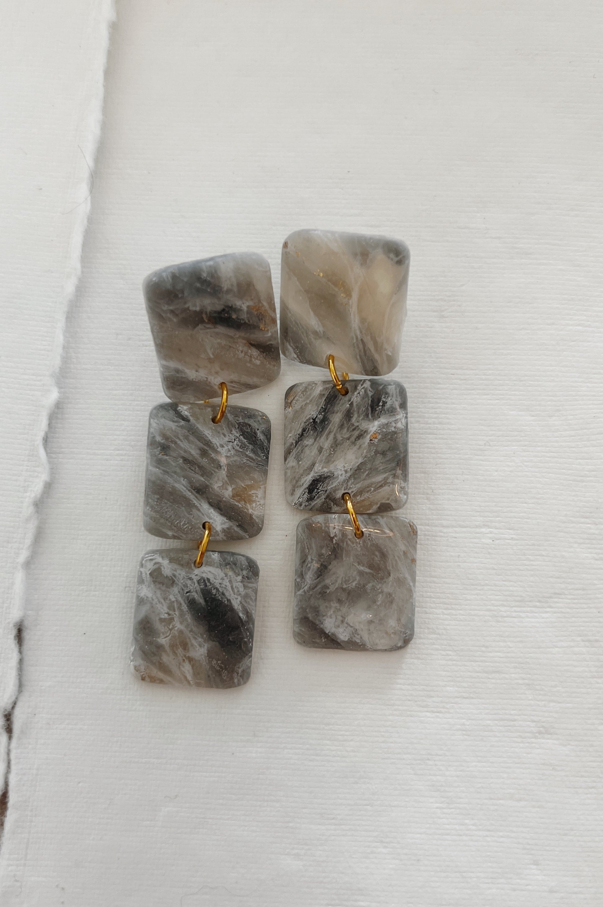 Blue Marble Square Dangles