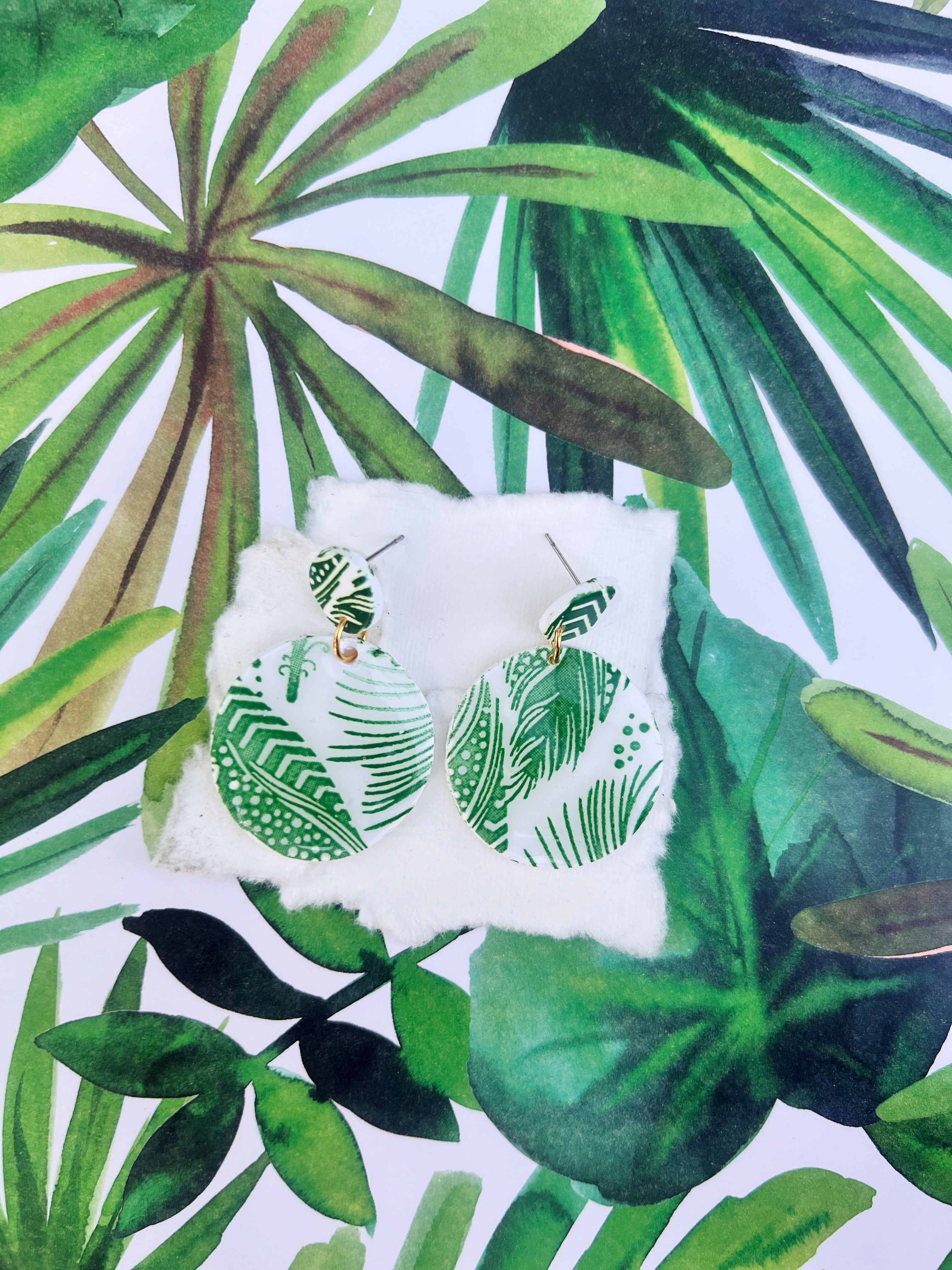 Palm Tree Pattern Dangles