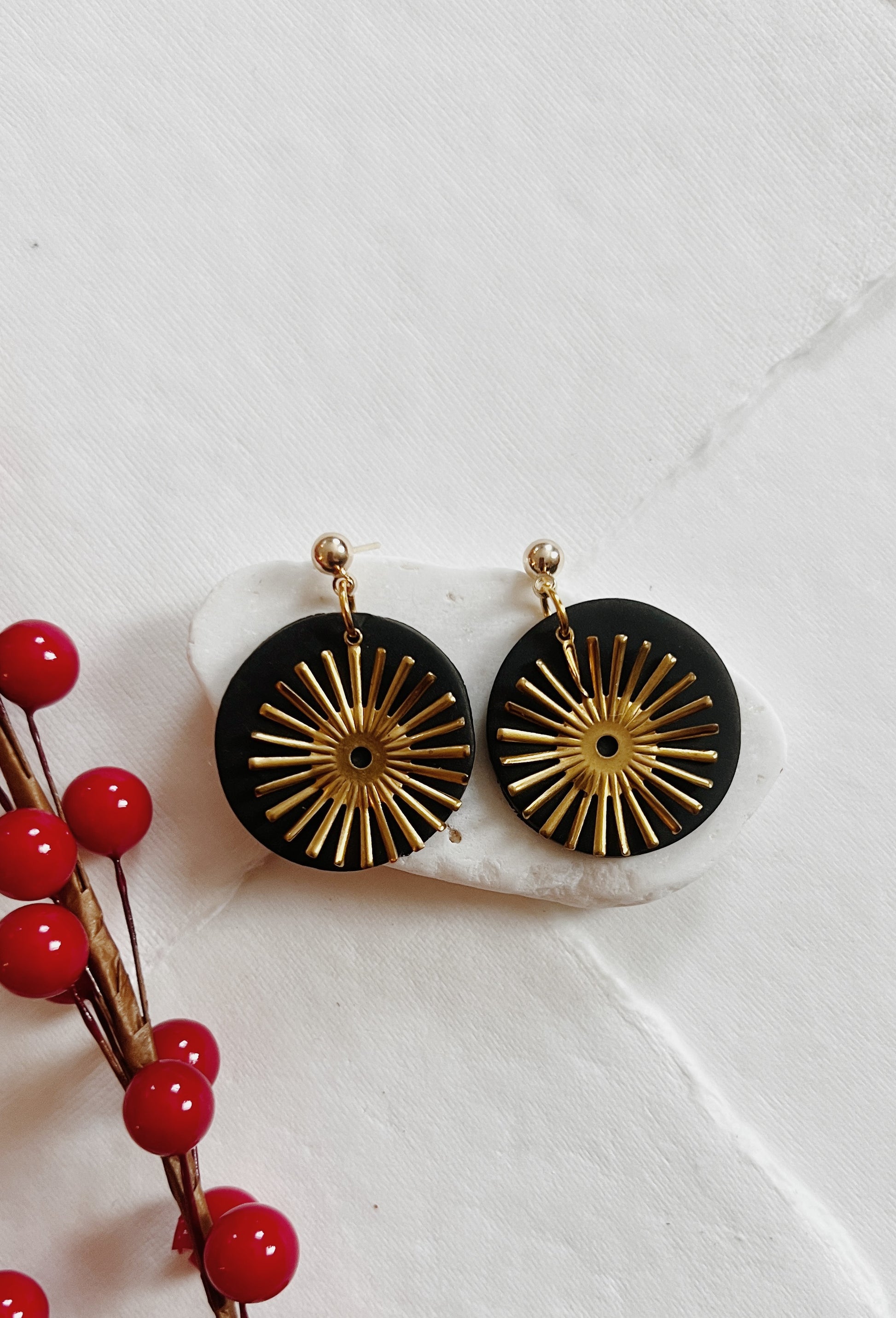 Black with Starburst Charm Dangle