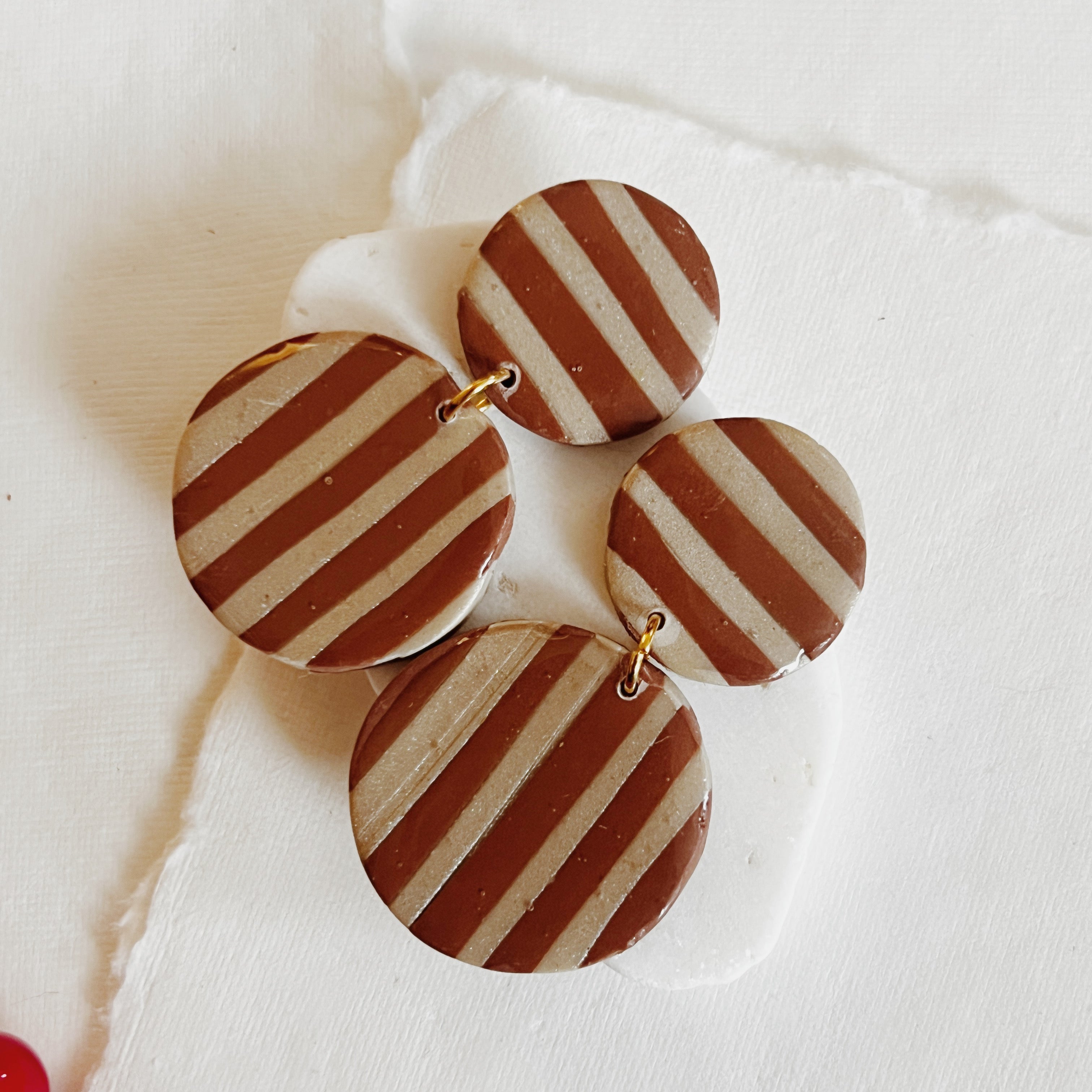 Brown Stripe Dangles