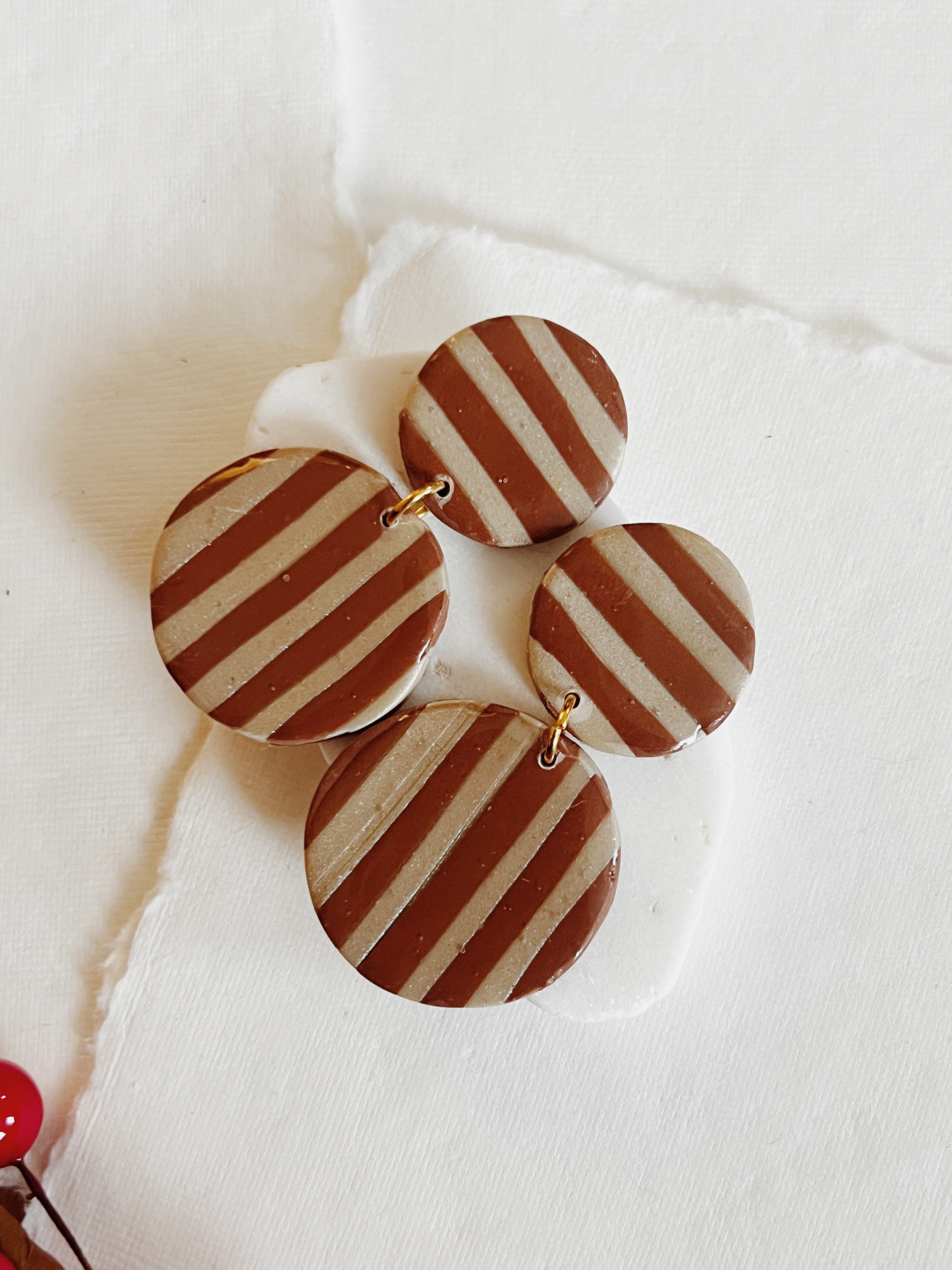 Brown Stripe Dangles