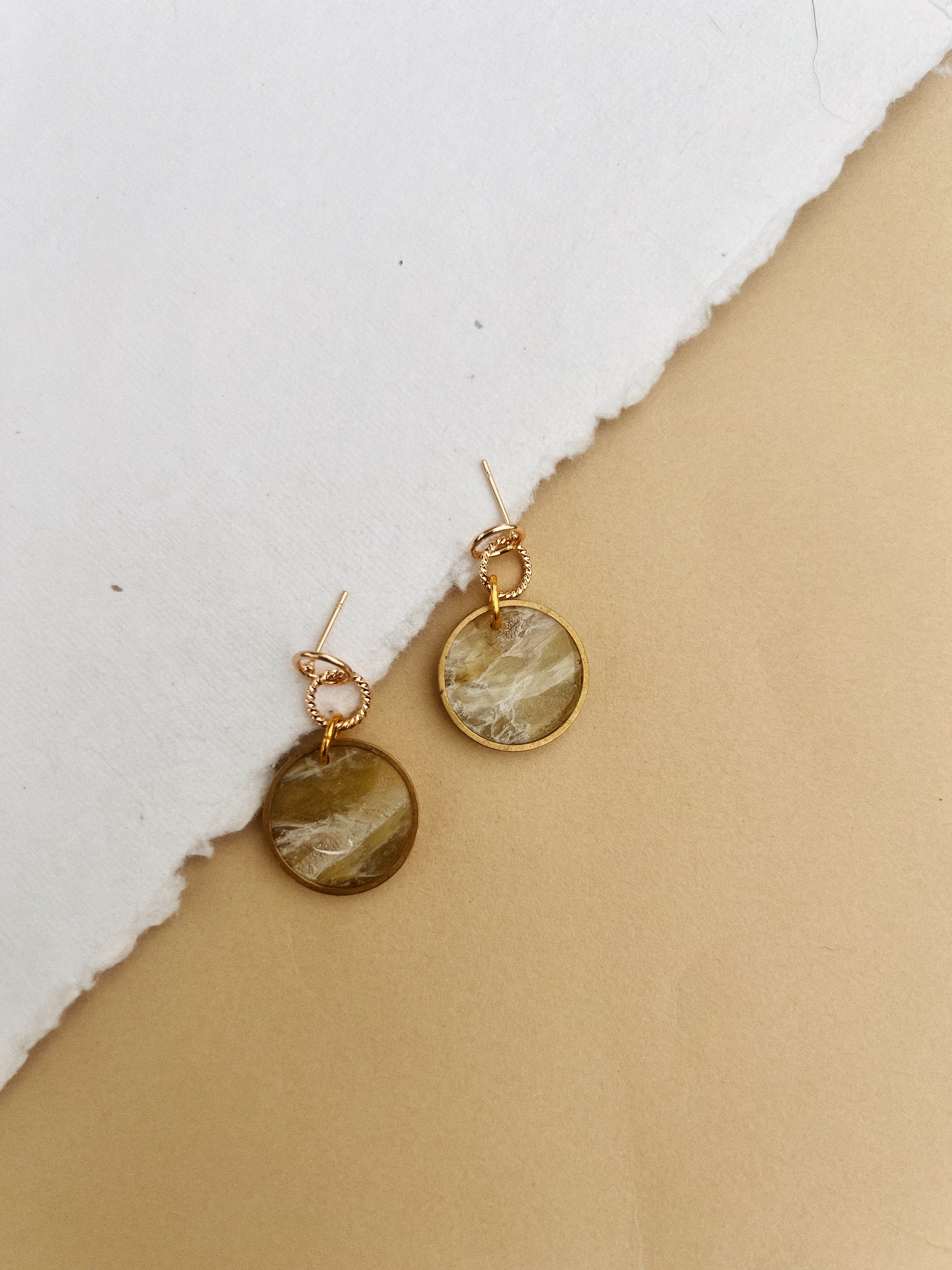 Neutral Swirl Dangle Earring