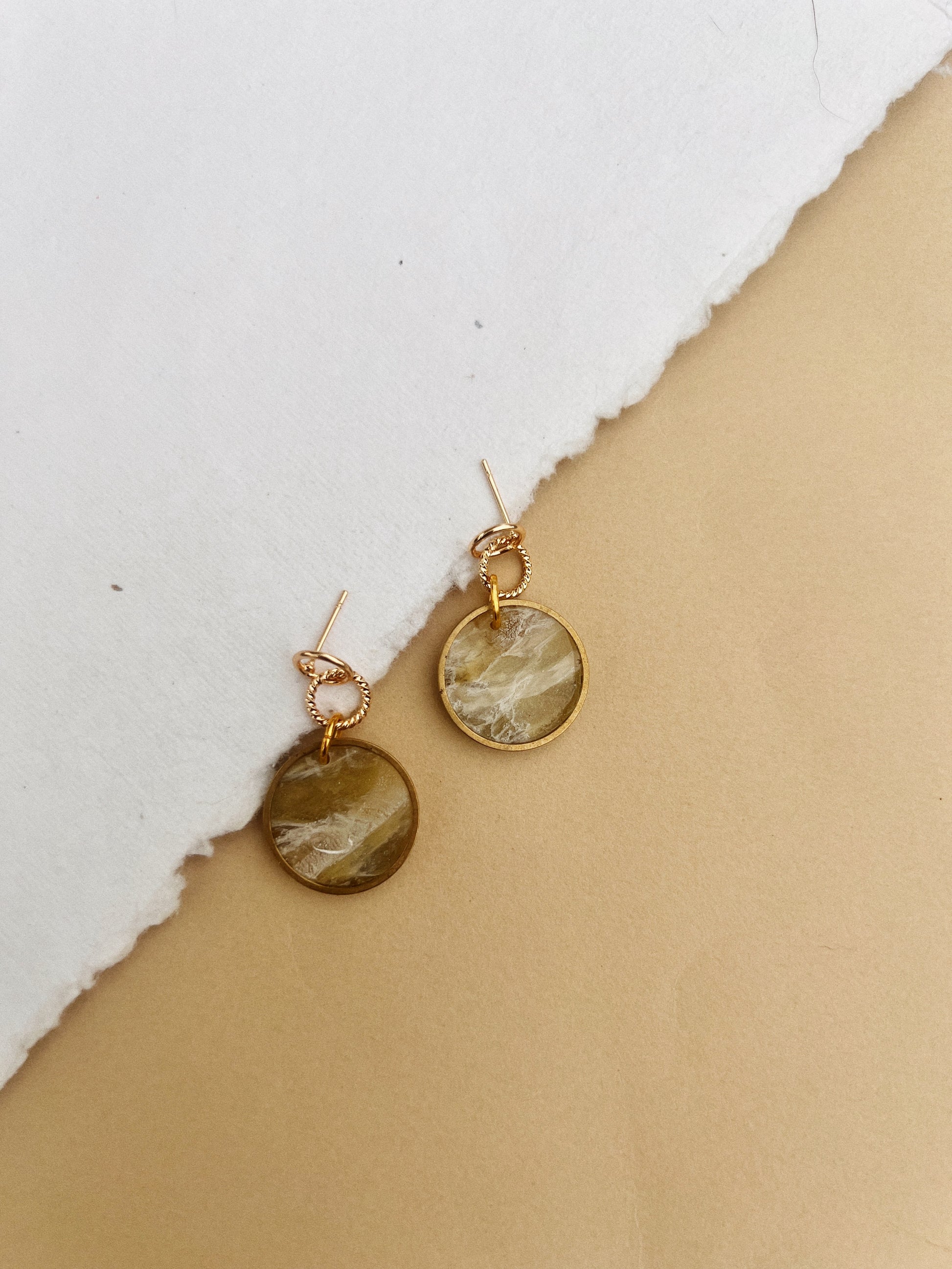Neutral Swirl Dangle Earring
