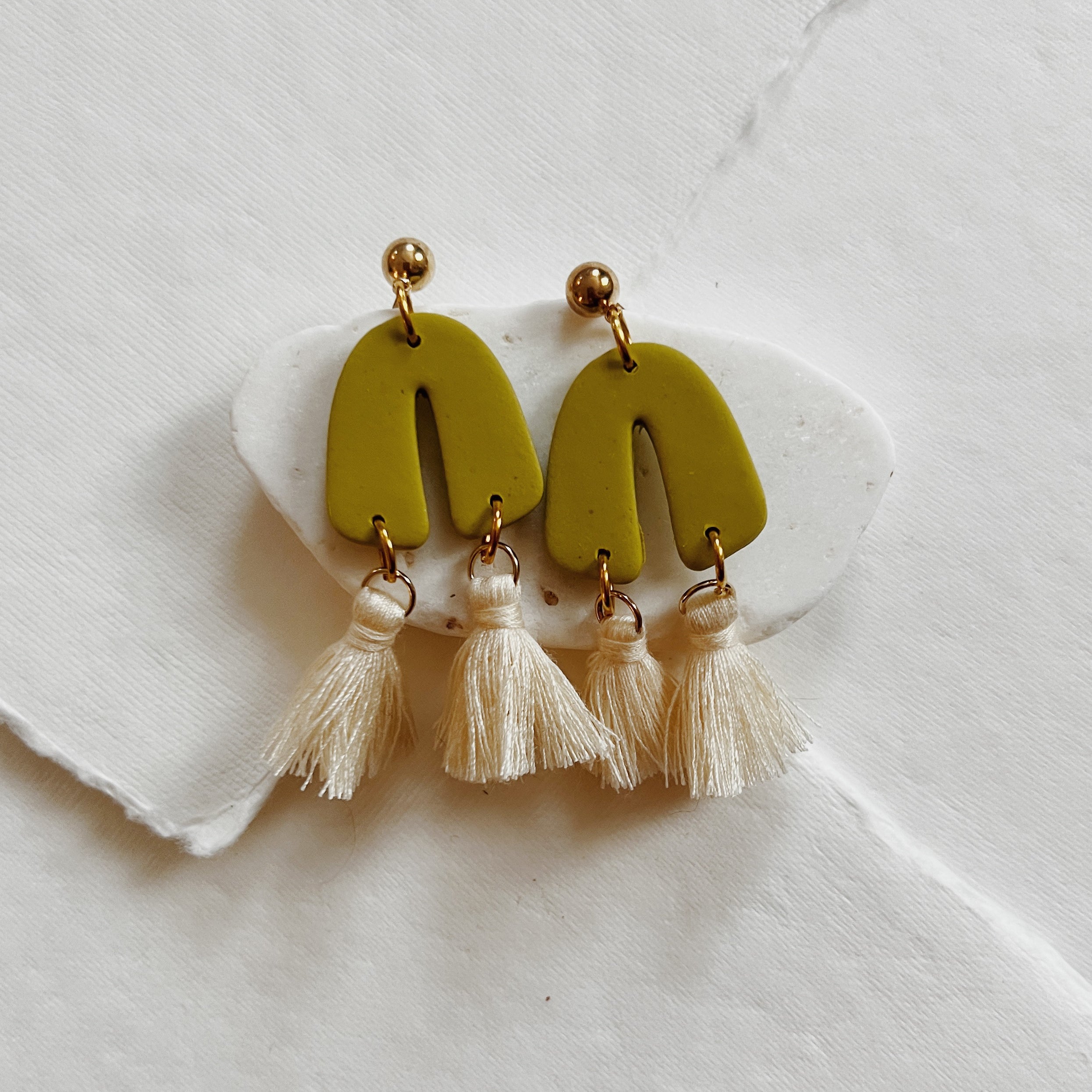 Chartreuse Arch and Tassel Dangle