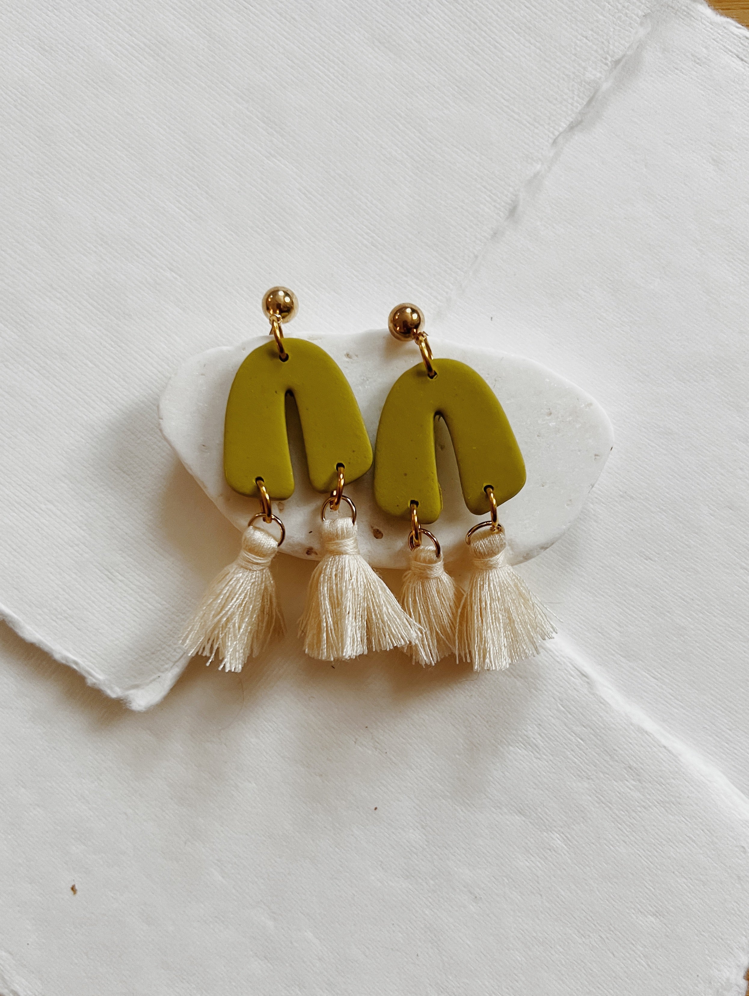 Chartreuse Arch and Tassel Dangle