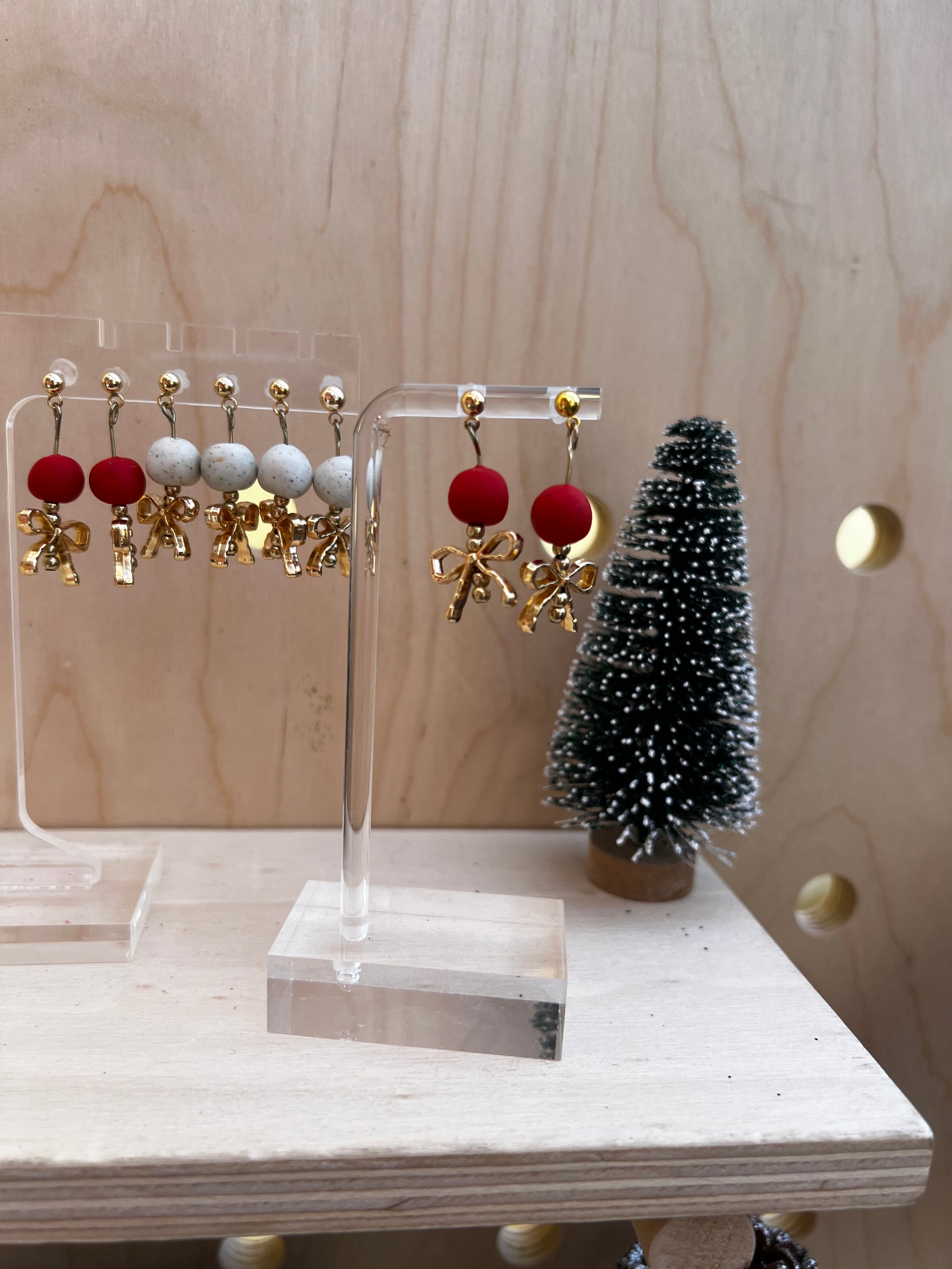 Drop Ball Bow Dangles