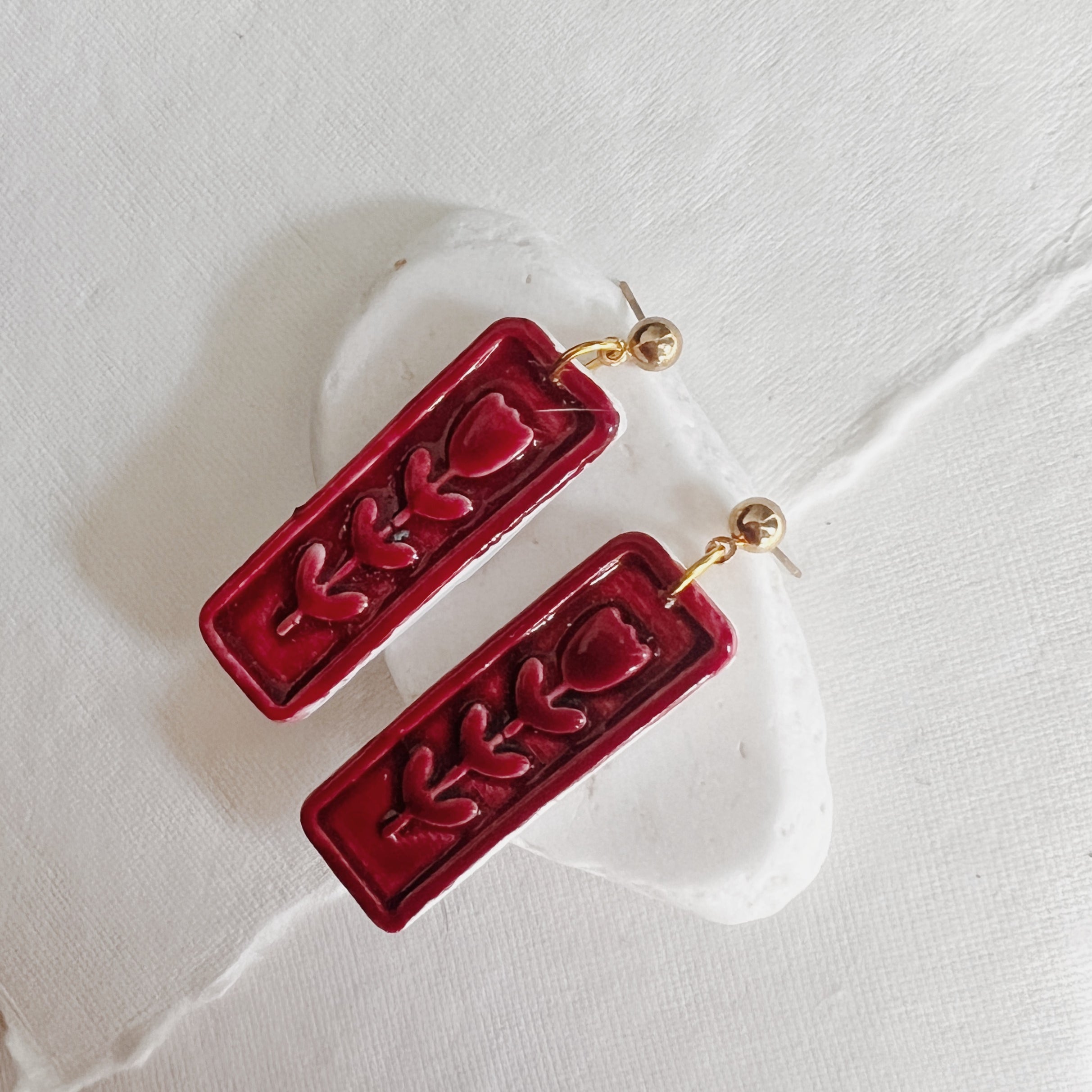 Red Tulip Dangles