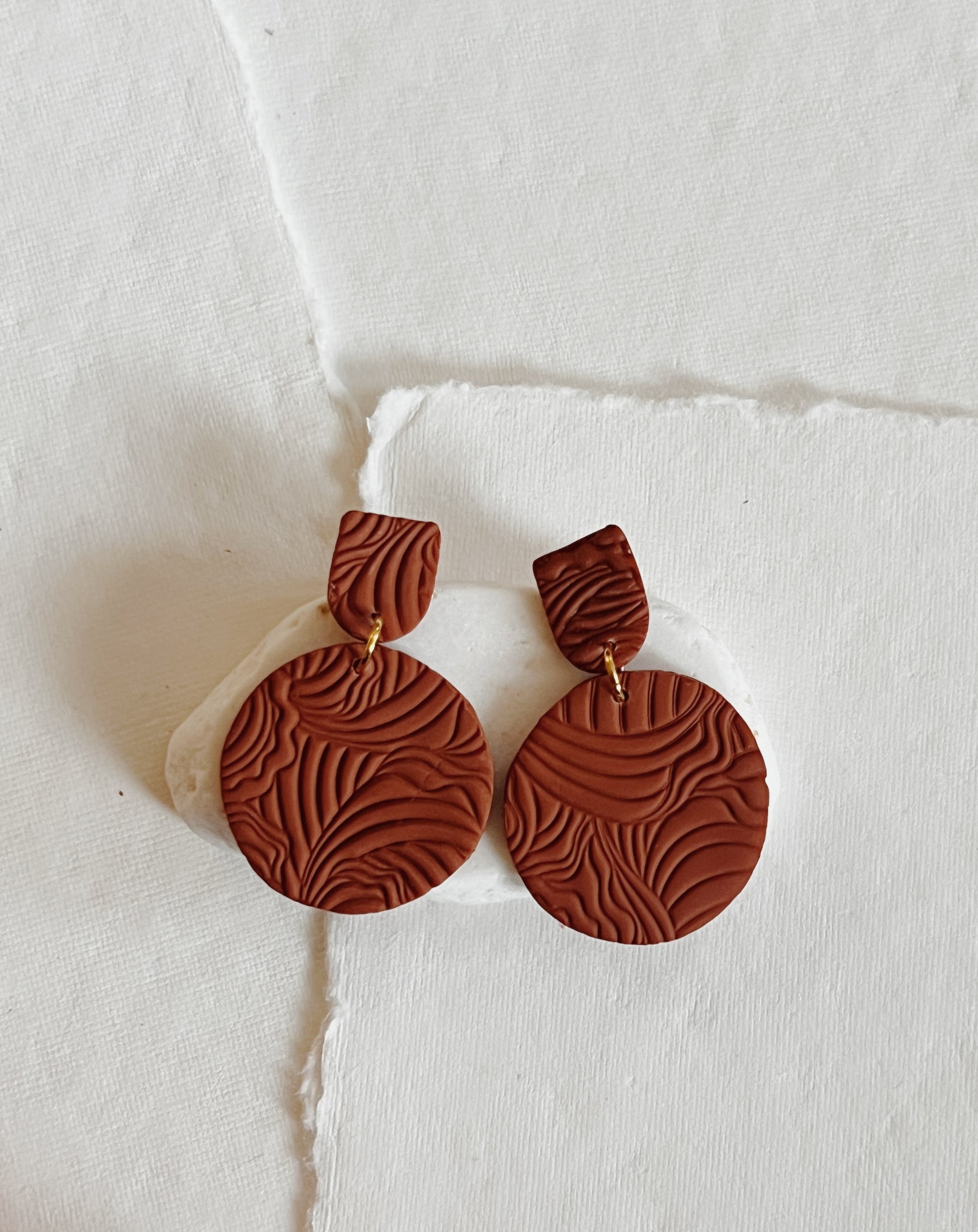 Deep Brown “Wave” Dangles