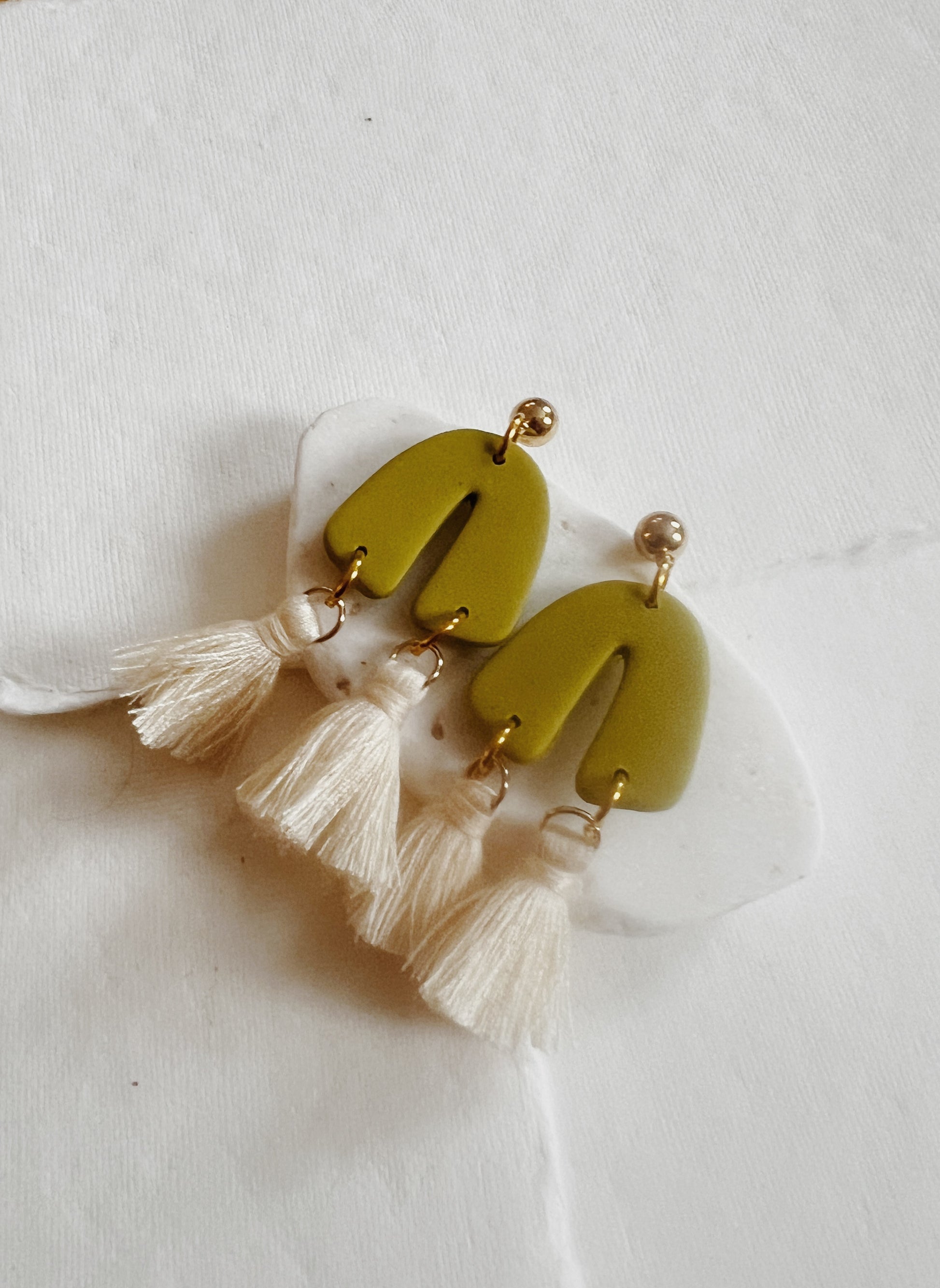 Chartreuse Arch and Tassel Dangle