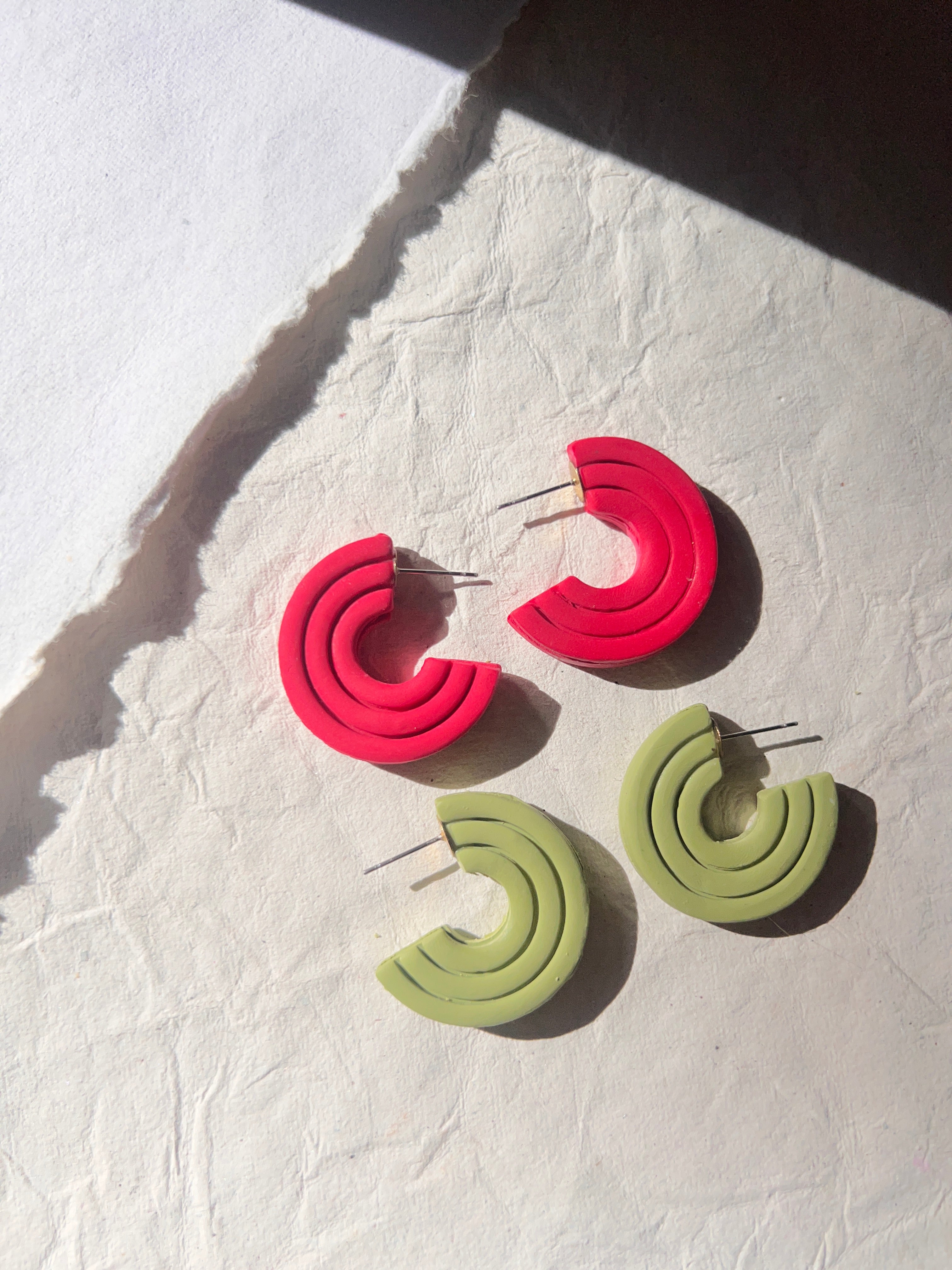 Chunky Green Hoops